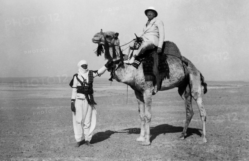 afrique, libye, randonnée à dos de chameau, 1931