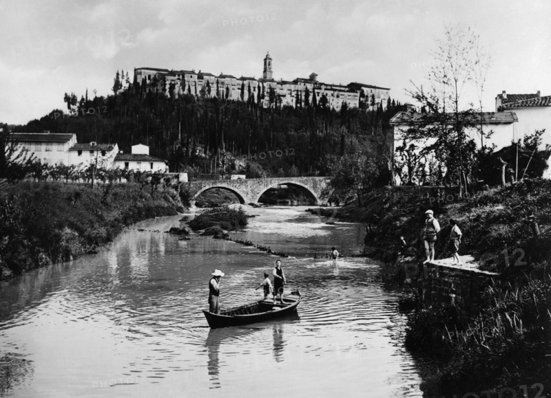 toscane, florence, panorama avec la certosa di galluzzo en arrière-plan, 1910 1920