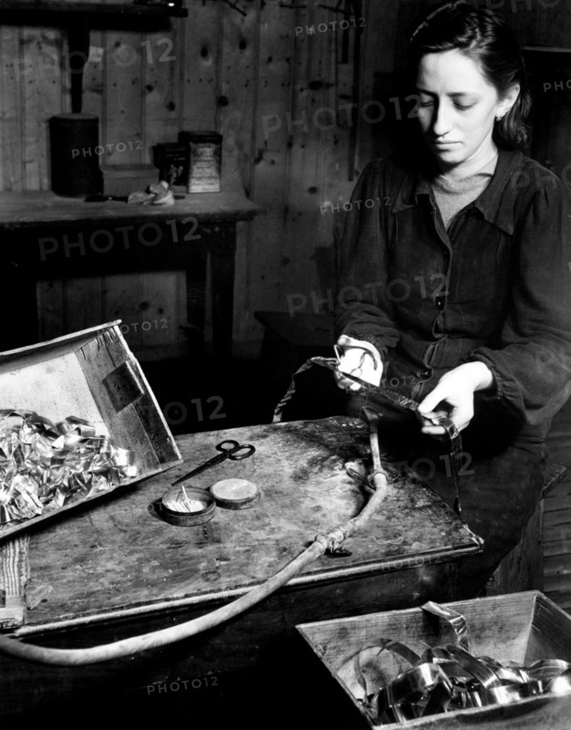 italie, veneto, art de battre le verre, 1955