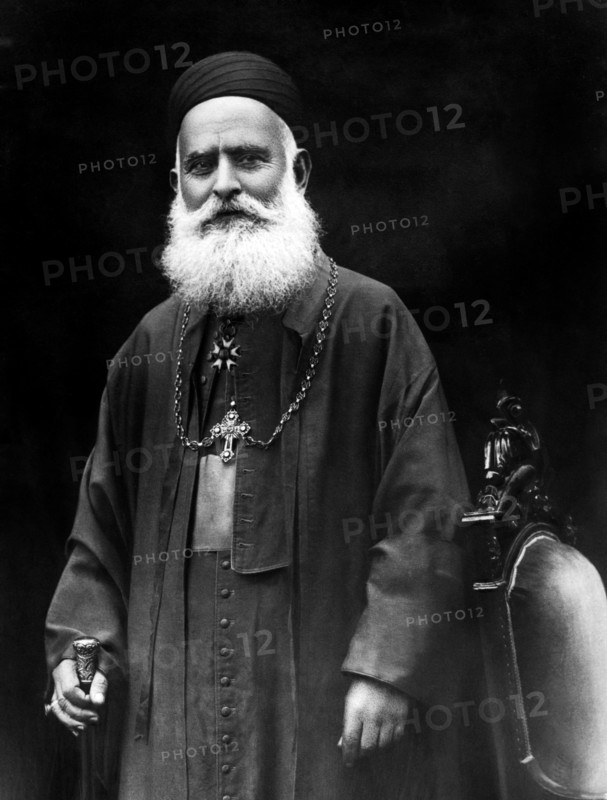 moyen-orient, liban, portrait de monseigneur antoine pierre arida, patriarche maronite, 1920 1930