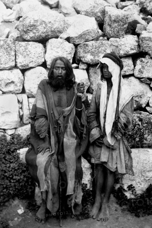 israël, jerusalem, paire de derviches mendiants, 1900 1910