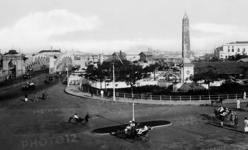malaisie, singapour en vue de la mer, 1920 1930