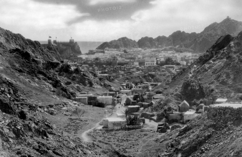 oman, mascate, vue de l'intérieur, 1920 1930