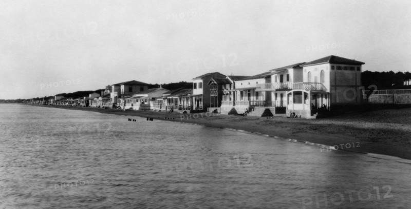 toscane, follonica, vue de la côte, 1920 1930