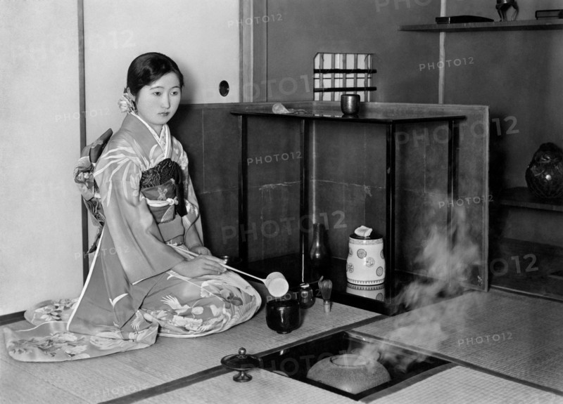 japon, kyoto, la cérémonie du thé, 1930 1940