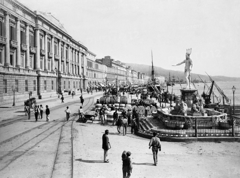italie, sicile, messine, vue du corso vittorio emanuele, 1900 1910