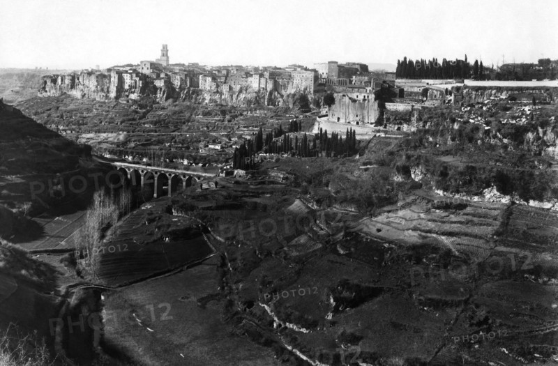 europe, italie, toscane, pitigliano, 1910 1920