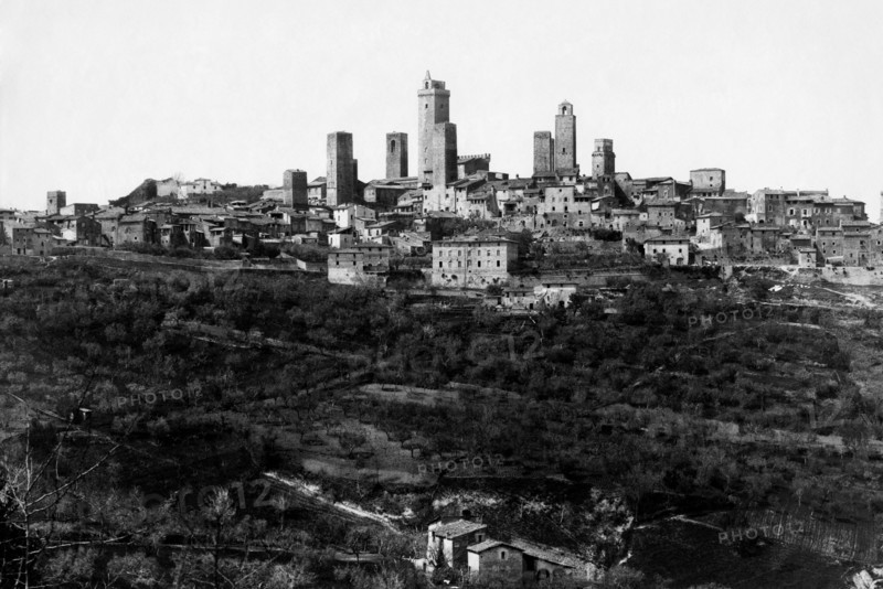 europe, italie, toscane, san gimignano, vue de la ville, 1900 1910