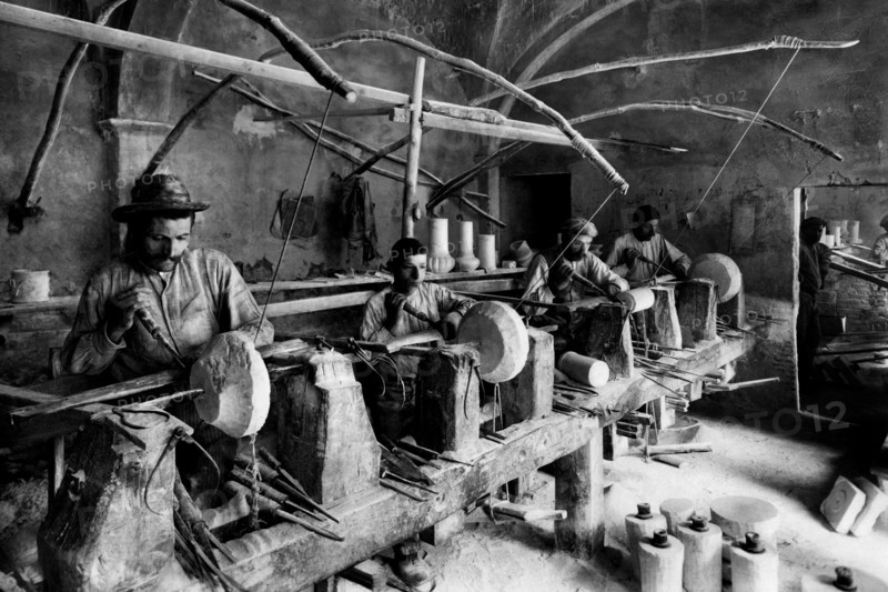 europe, italie, toscane, volterra, atelier d'albâtre, 1920 1930