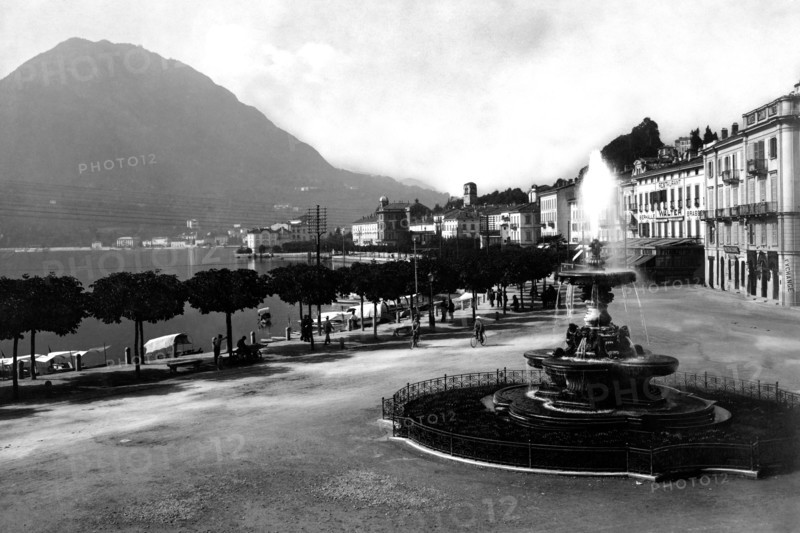 europe, suisse, lugano, vue, 1910 1920