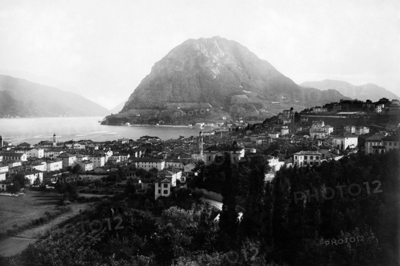 europe, suisse, lugano, vue, 1910 1920