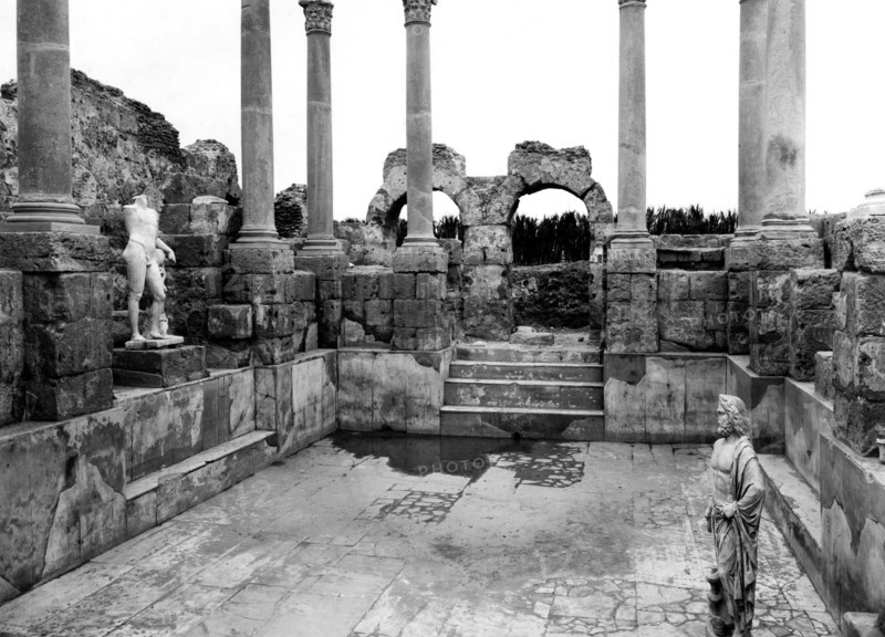 afrique, libye, laptis magna, ruines, 1910 1920