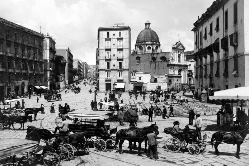 campanie, naples, l'église de sant'anna et corso vecchio garibaldi, 1910 1920