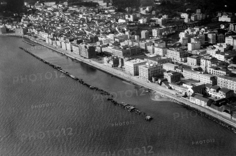italie, campanie, vue aérienne de salerne