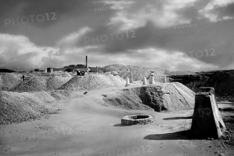 europe, italie, sicile, agrigento, vue des mines de ciavolotta, années 1930