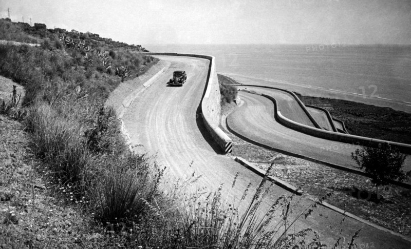 italie, calabre, acquappesa, les virages en épingle à cheveux, 1930