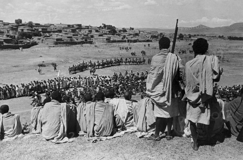 afrique, éthiopie, macallè, entrée des troupes italiennes, 1920