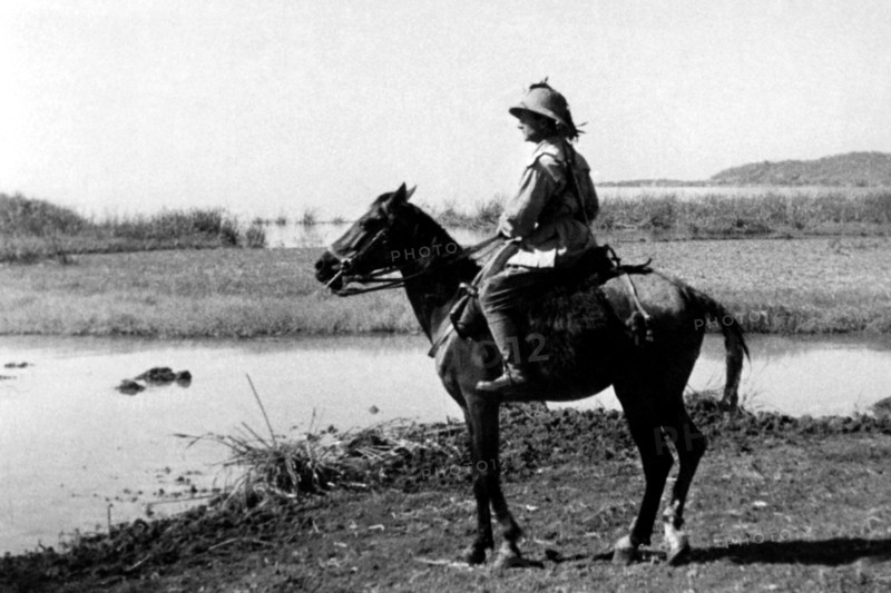 afrique, ethiopie, achille starace sur les rives du lac tana, 1920 1930