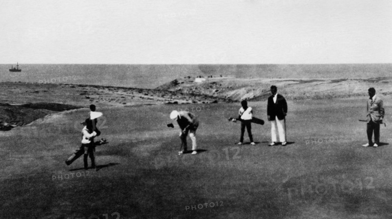 espagne, archipel des canaries, las palmas, parcours de golf de l'hôtel metropole, 1920 1930