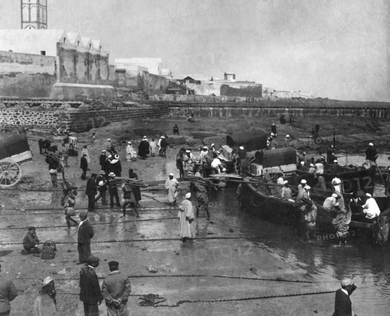 afrique, maroc, le port de casablanca, 1910 1920