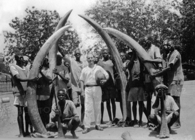 afrique, soudan, trophées de chasse, 1920 1930