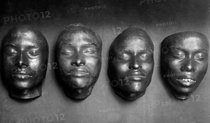 afrique, afrique du sud, masques indigènes moulés, 1920 1930