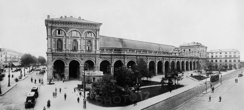 europe, italie, turin, la gare ferroviaire de Porta Nuova, 1910 1920