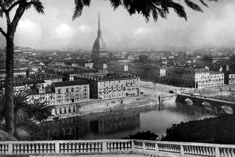 europe, italie, turin, panorama, 1920 1930