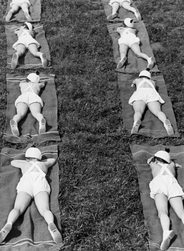europa, italie, turin, colonie permanente 3 janvier, la cure de soleil, 1930