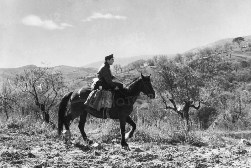 europe, italie, calabre, oriolo, facteur à cheval, 1961