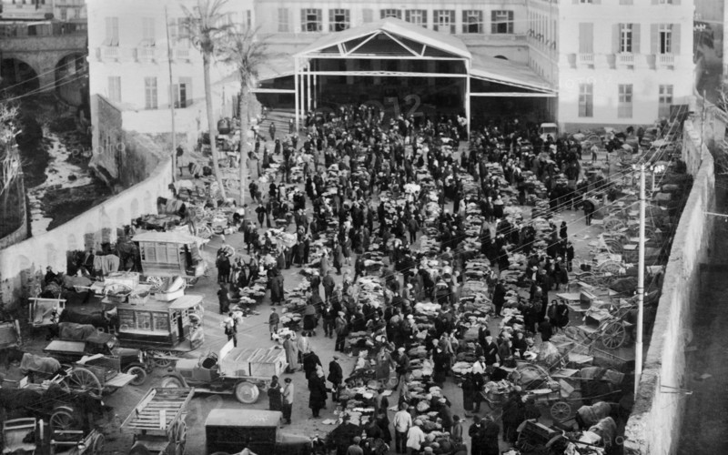 europe, italie, ligurie, san remo, marché aux fleurs, années 1920