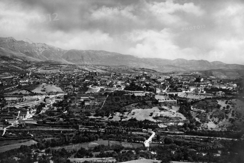 europe, italie, abruzzes, l'aquila, panorama, 1910