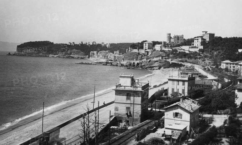 panorama de celle ligure, ligurie, italie 1920