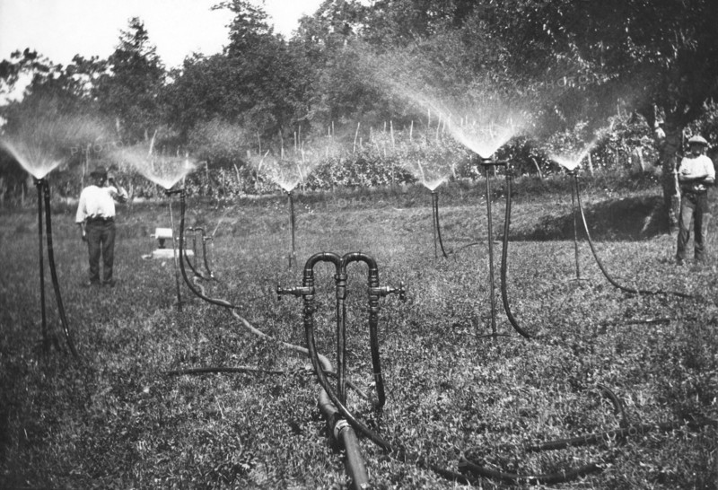 champ, irrigation, ligurie, italie 1930