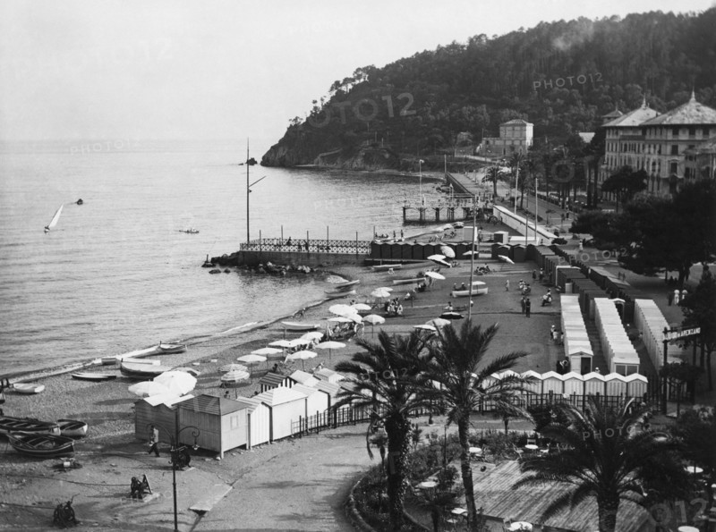 plage d'arenzano, ligurie, itale 1930