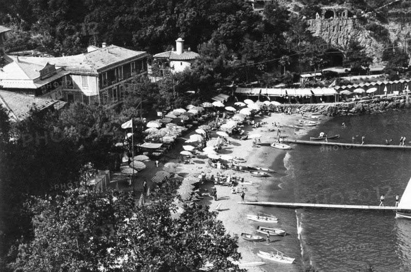 paraggi, santa margherita ligure, ligurie, italie 1950