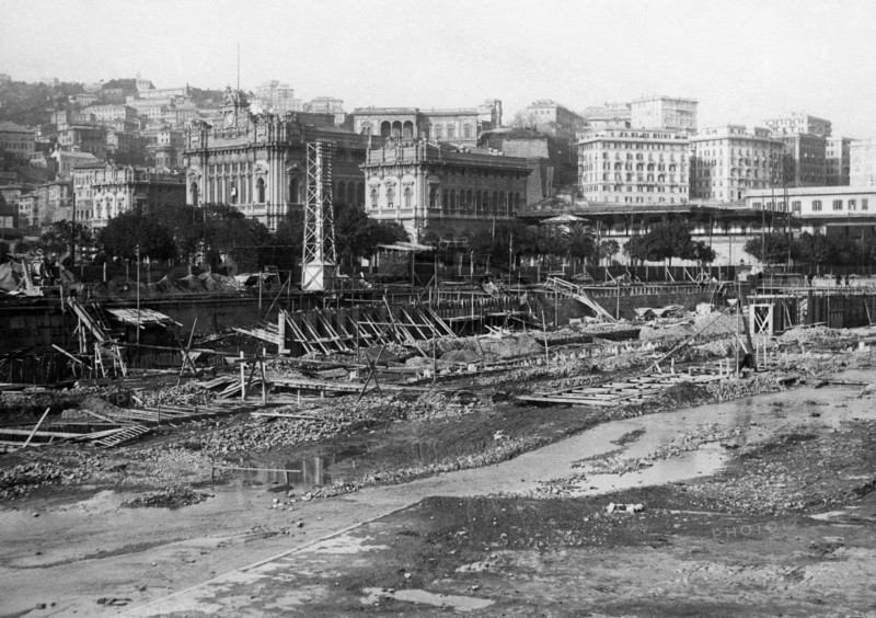 torrent bisagno, genoa, liguria, italie 1930