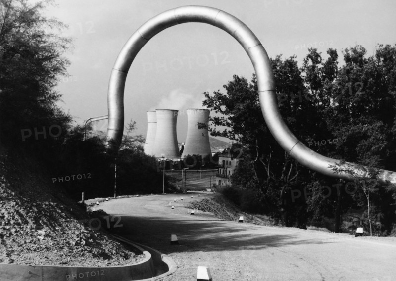 centrale géothermique de Larderello, pomarance, toscane, italie 1963