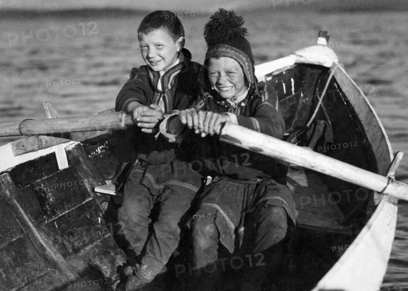 enfants, laplanie, finlande 1930-40