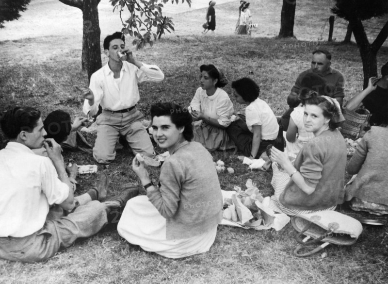 fête annuelle, macchia antonini, toscane, italie 1953