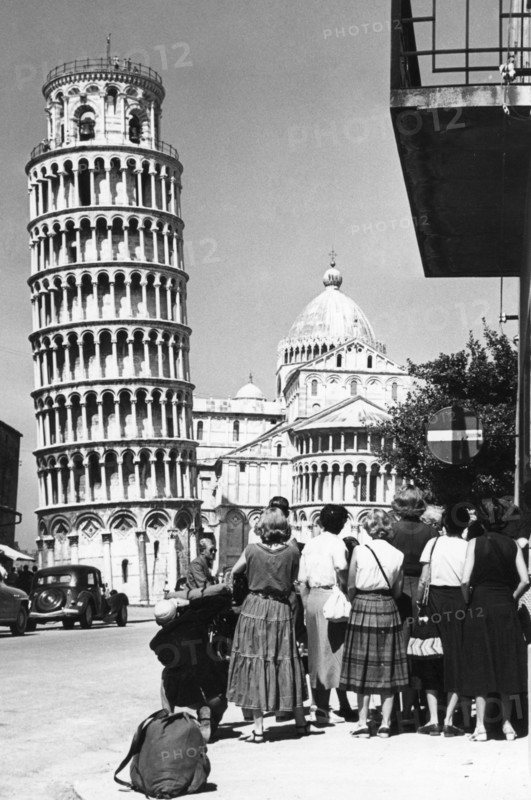 Tour penchée de Pise, Toscane, 1966