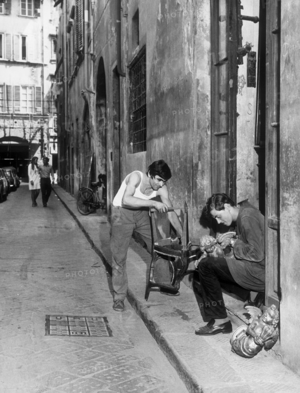 artisanat, florence, toscane, italie, 1969