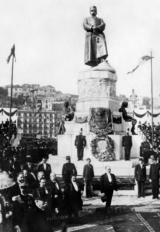 italie, campanie, naples, inauguration du monument à umberto I, 1910