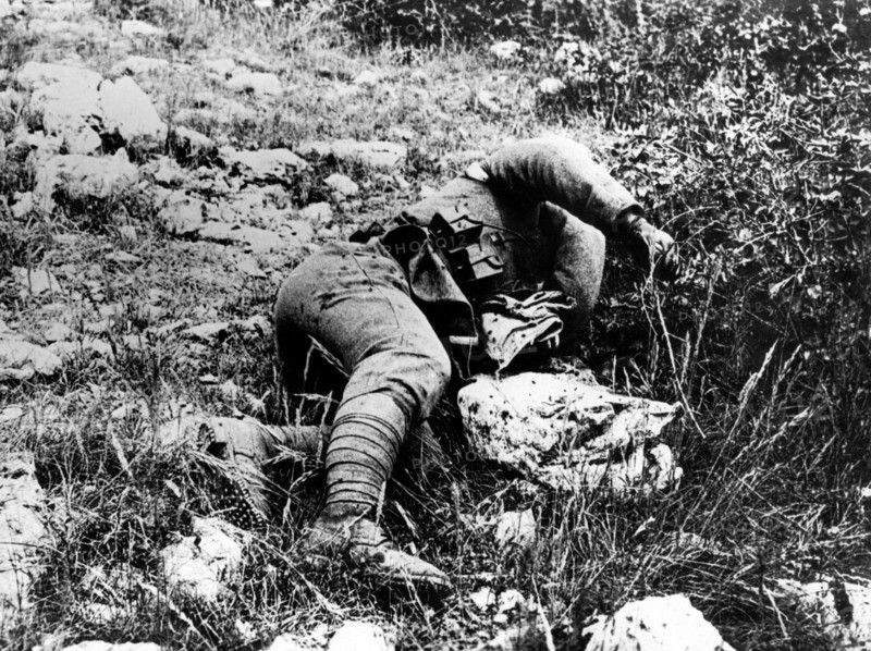 europe, italie, soldat tombé, 1915 1918