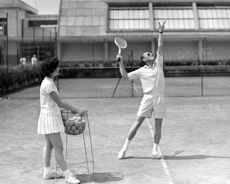 sports, leçon de tennis, 1957