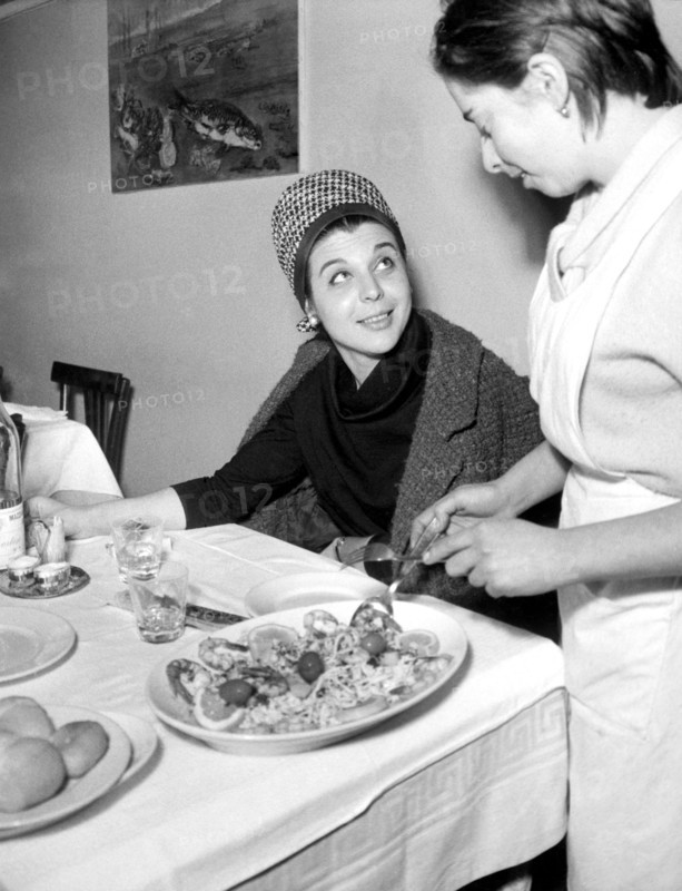 gastronomie de ligurie, nervi, salade de poisson de "patan", 1965
