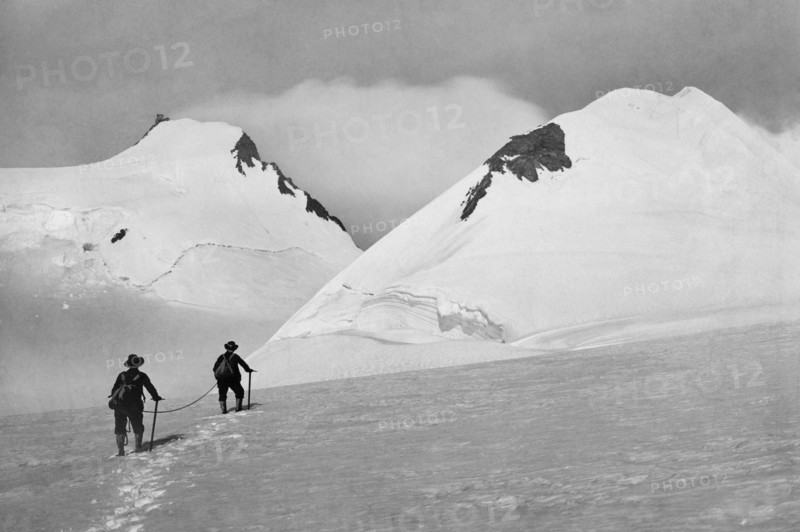 italie, massif de rosa, le long de la promenade des dames, 1911