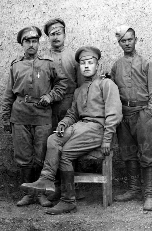 groupe de soldats russes, 1910-1915