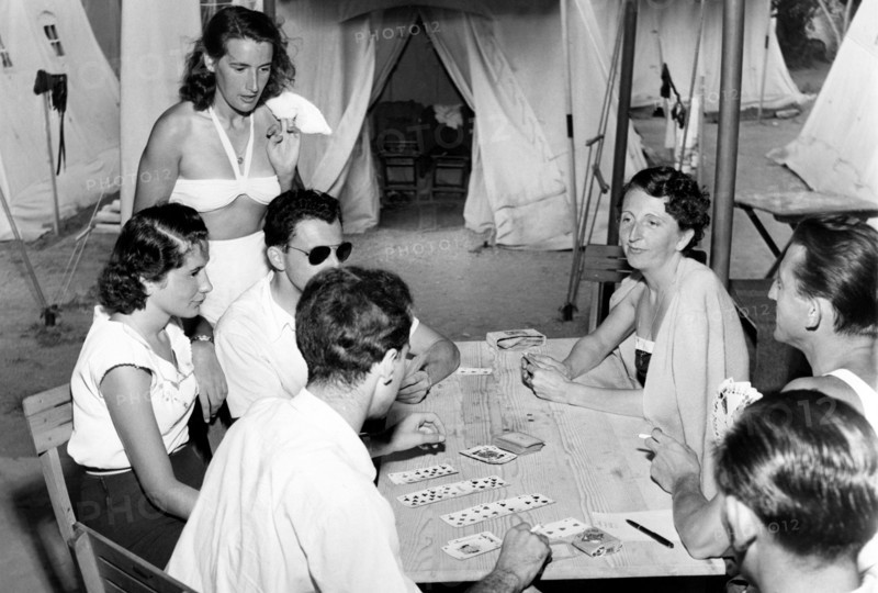 italie, lerici, camping, 1951