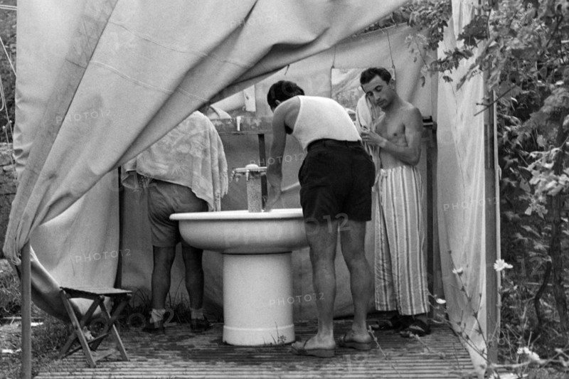 italie, lerici, camping, 1951